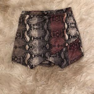 Snake Print Skort
